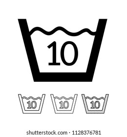 laundry symbol icon vector