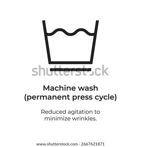 Laundry symbol machine wash permanent press
