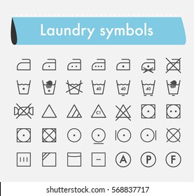 Laundry Guide Care Symbols Vector Icon Stock Vector (Royalty Free ...