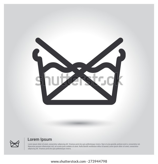 Laundry Symbols Do Not Wash Icon Stock Vector (Royalty Free) 273944798