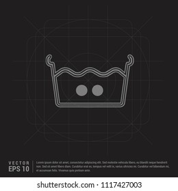 Laundry symbols icon - Black Creative Background - Free vector icon