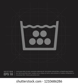 Laundry symbols icon - Black Creative Background - Free vector icon