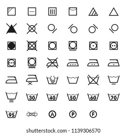 Laundry Vector Icons Set Full Collection Stock Vector (Royalty Free ...