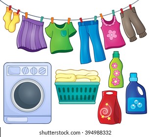 Laundry theme image 3 - eps10 vector illustration.