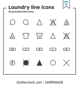 Laundry  thin line icon. Vector illustration symbol elements for web design and apps.
