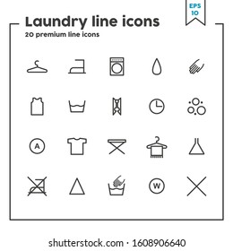 Laundry  thin line icon. Vector illustration symbol elements for web design and apps.
