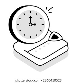 Icono de doodle plano en tiempo de lavado 