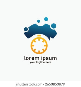 modelo de design de logotipo de temporizador de lavanderia, logotipos de negócios