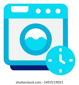 Laundry Timer laundry shop icon illustration