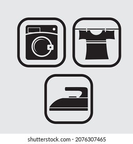 laundry tools and equipment vector