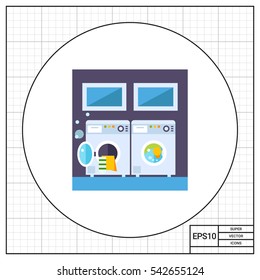 Laundry with Two Washing Machines Icon