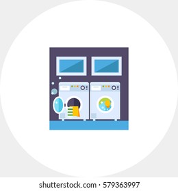 Laundry with Two Washing Machines Icon