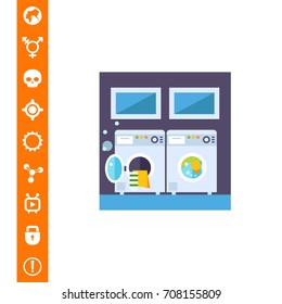 Laundry with Two Washing Machines Icon