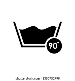 Laundry Vector Icon. Care clothes instructions on labels.