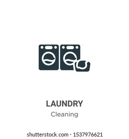 Laundry vector icon on white background. Flat vector laundry icon symbol sign from modern cleaning collection for mobile concept and web apps design.