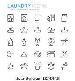 Laundry vector icons set