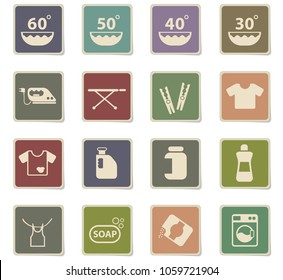laundry vector icons for web and user interface design