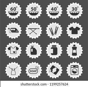 laundry vector icons for web and user interface design