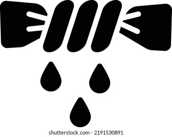 lavandería   Ilustración vectorial en un fondo transparente. Símbolos de calidad superior. Iconos vectoriales de glifos para diseño de conceptos y gráficos.