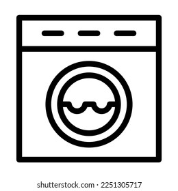 Laundry Vector Line Icon Design