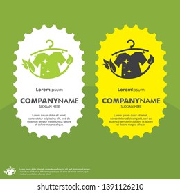 Laundry Vector Logo Template. Cartoon Style can use for landing page, template, ui, web, mobile app, poster, banner, flyer, stickers. EPS 10