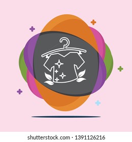 Laundry Vector Logo Template. Cartoon Style can use for landing page, template, ui, web, mobile app, poster, banner, flyer, stickers. EPS 10