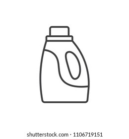 Laundry wading detergent bottle line icon.