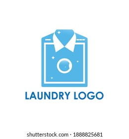 laundry wash clean logo design vector