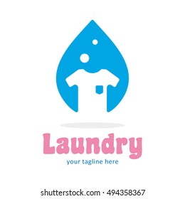 LAUNDRY WASH CLEAN LOGO ICON SYMBOL TEMPLATE