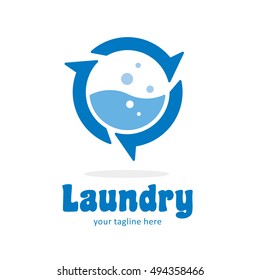 LAUNDRY WASH CLEAN LOGO ICON SYMBOL TEMPLATE