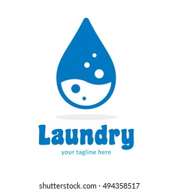 LAUNDRY WASH CLEAN LOGO ICON SYMBOL TEMPLATE