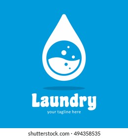 LAUNDRY WASH CLEAN LOGO ICON SYMBOL TEMPLATE