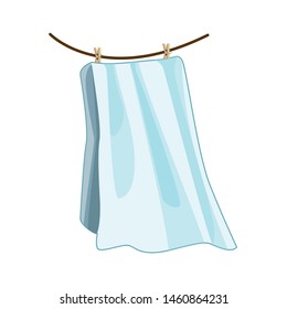 laundry wash and cleaning hanging clothes icon cartoon vector illustration graphic design