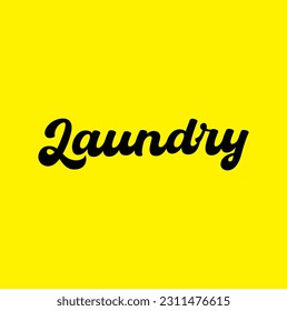 Laundry wash, dry, fold, repeat. Lettering. Ink illustration. Modern brush calligraphy Isolated on yellow background. t-shirt design
