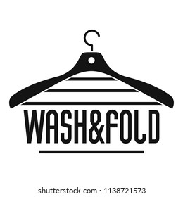 Laundry Wash And Fold Hanger Logo. Simple Illustration Of Laundry Wash And Fold Hanger Vector Logo For Web Design Isolated On White Background