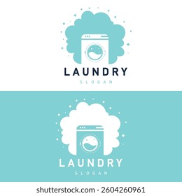 Laundry Wash Logo Design Vector.