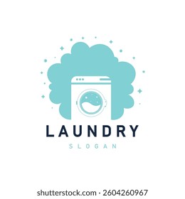 Laundry Wash Logo Design Vector.
