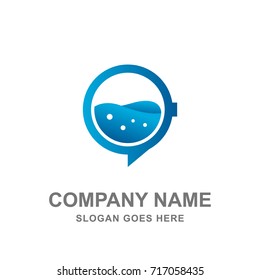 Laundry Wash Service Logo Vector Icon