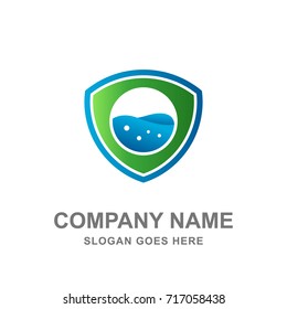 Laundry Wash Service Logo Vector Icon