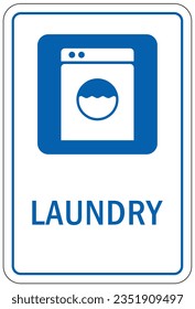 Laundry washer room sign and labels