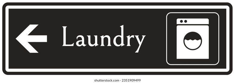 Laundry washer room sign and labels