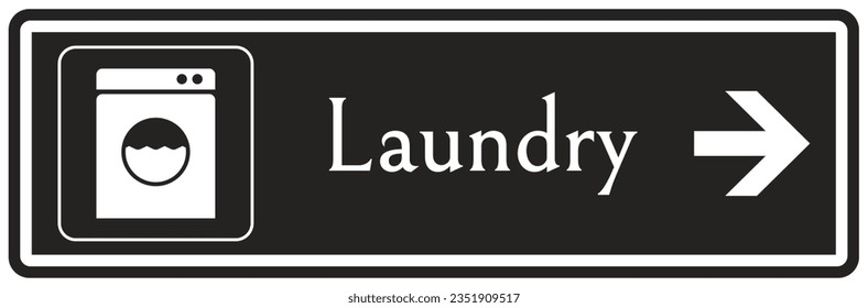Laundry washer room sign and labels