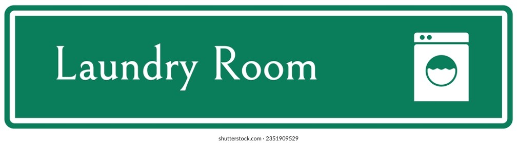 Laundry washer room sign and labels