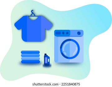 laundry. washing equipment. washing machine icon. detergent