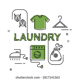 Ilustración de diseño plano de lavado y lavado