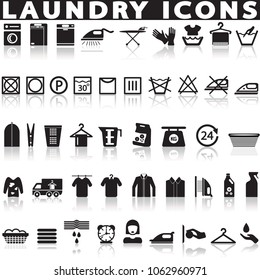 Laundry and washing icons.