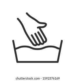 laundry and washing, linear icon. Editable stroke