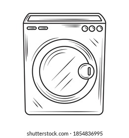 laundry washing machine appliance vector illustration line style icon