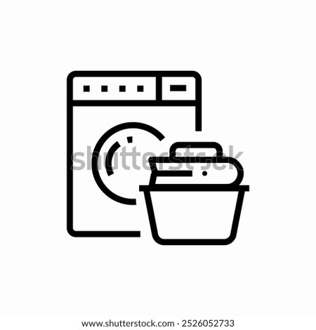 laundry washing machine icon sign vector