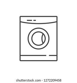 Laundry, Washing machine line icon.